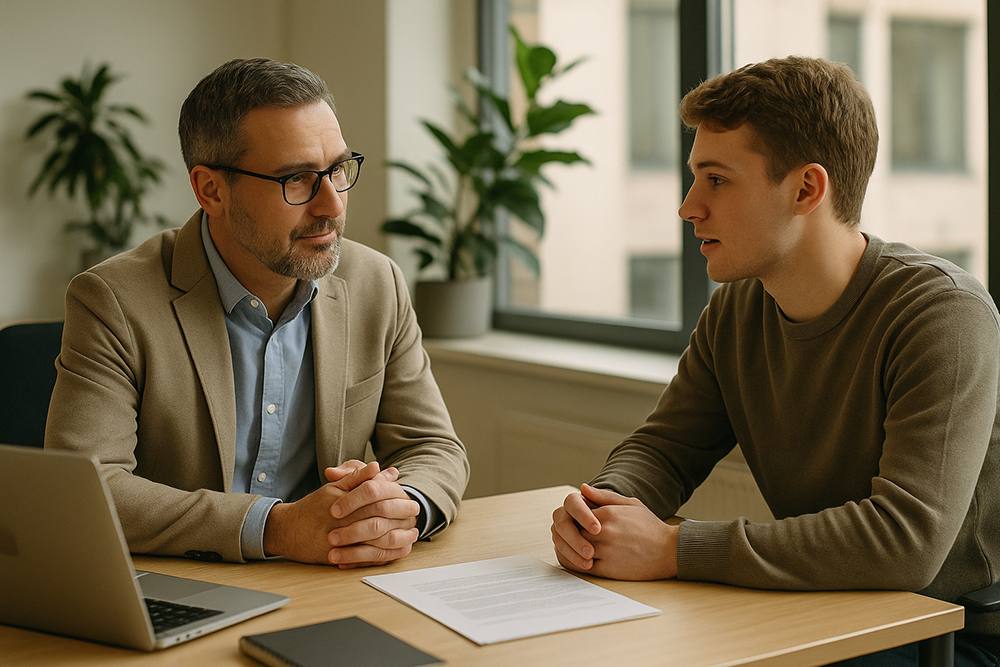 Open kantoorgesprek bij werkverzuim