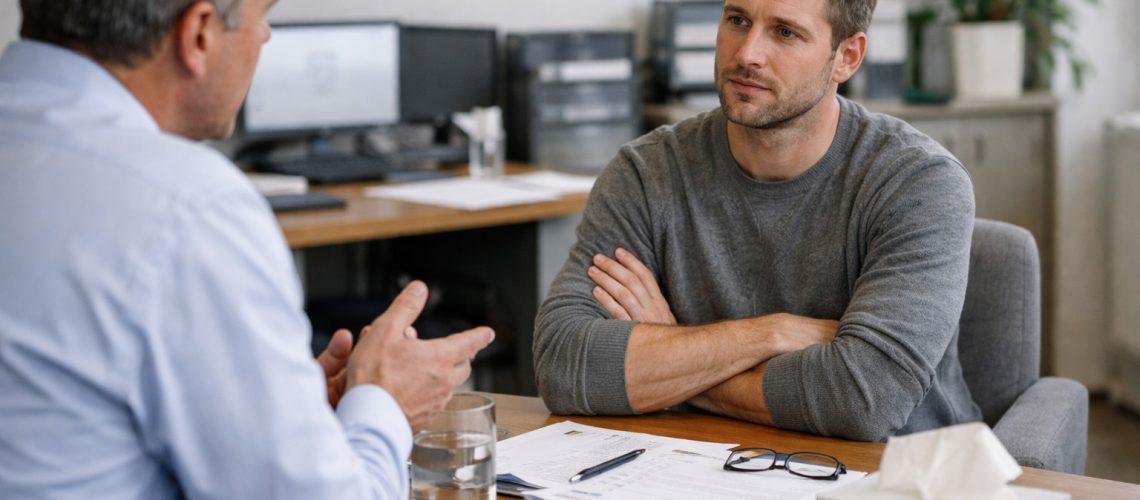 Werkgever in gesprek over verzuim dat mogelijk samenhangt met een arbeidsconflict